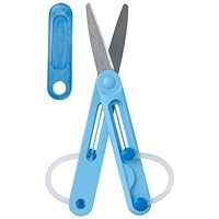 青色ハンドルの小型はさみ Amazon | クツワ はさみ 学童工作はさみ ブルー SS166BL